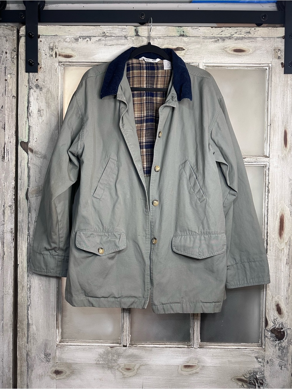 Vintage Cherokee Barn Jacket Sage Green Men’s Utility Coat Size M Grandpacore